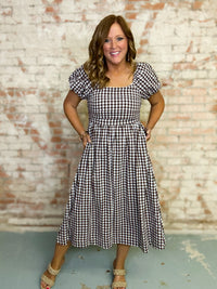 Marla Gingham Midi Dress