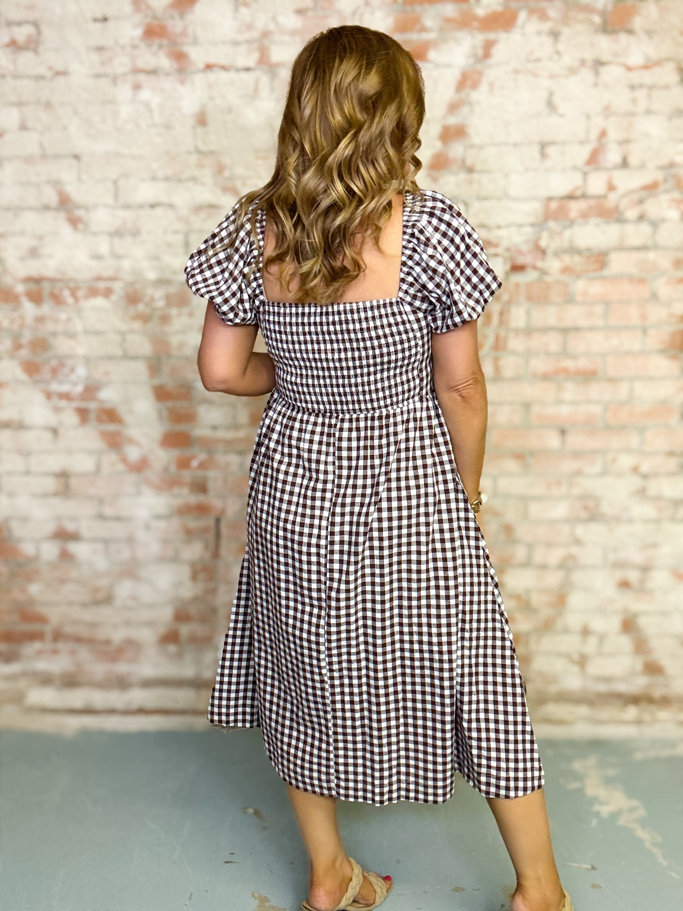 Marla Gingham Midi Dress