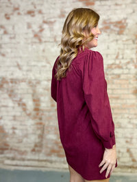 Piper Corduroy Pleated Dress