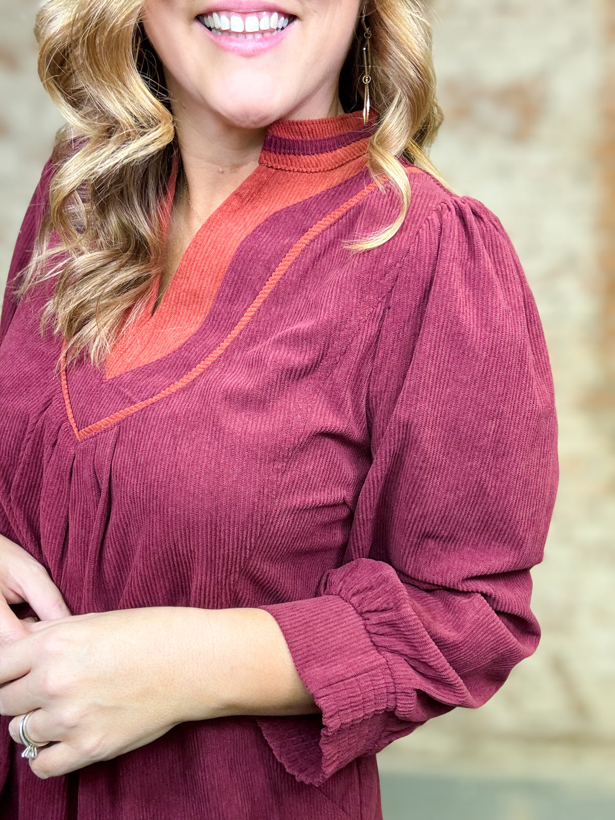 Piper Corduroy Pleated Dress
