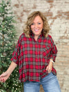 Eileen Plaid Button Up Top