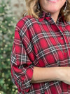 Eileen Plaid Button Up Top