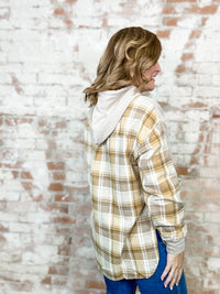 Burke Mixed Terry + Plaid Hoodie