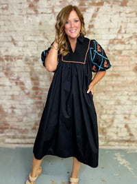 Audry Poplin Midi Dress