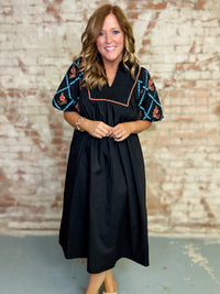 Audry Poplin Midi Dress