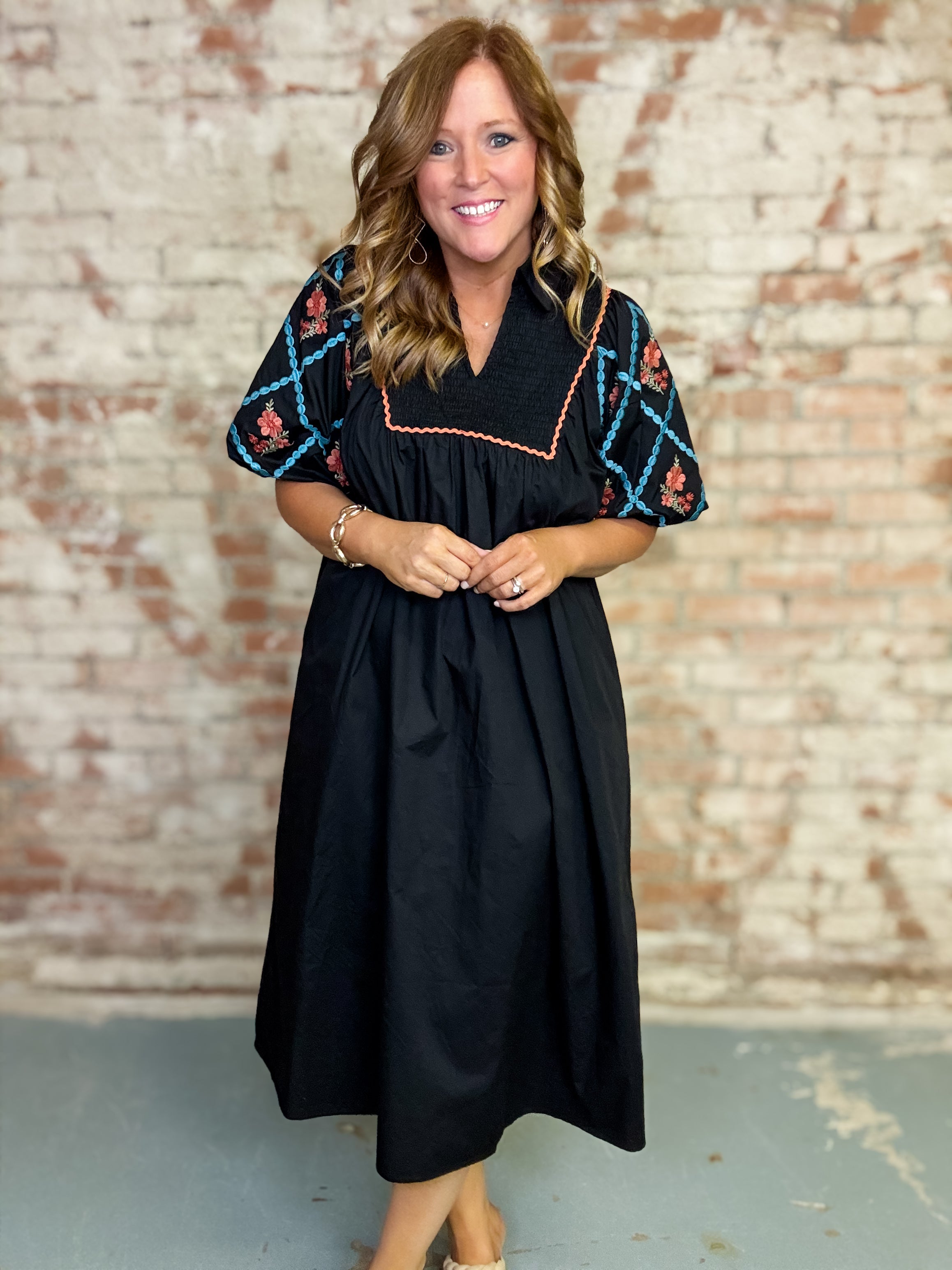 Audry Poplin Midi Dress