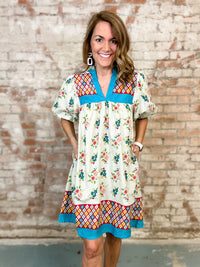 THML Felicia Mixed Print Dress