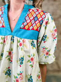 THML Felicia Mixed Print Dress