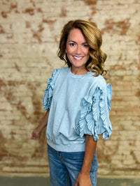 Aimee Ruffle Sleeve Top
