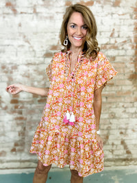 THML Teresa Flower Print Dress