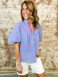 THML Karla Stripe + Dot Top