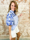 THML Erinda Embroidered Stripe Top