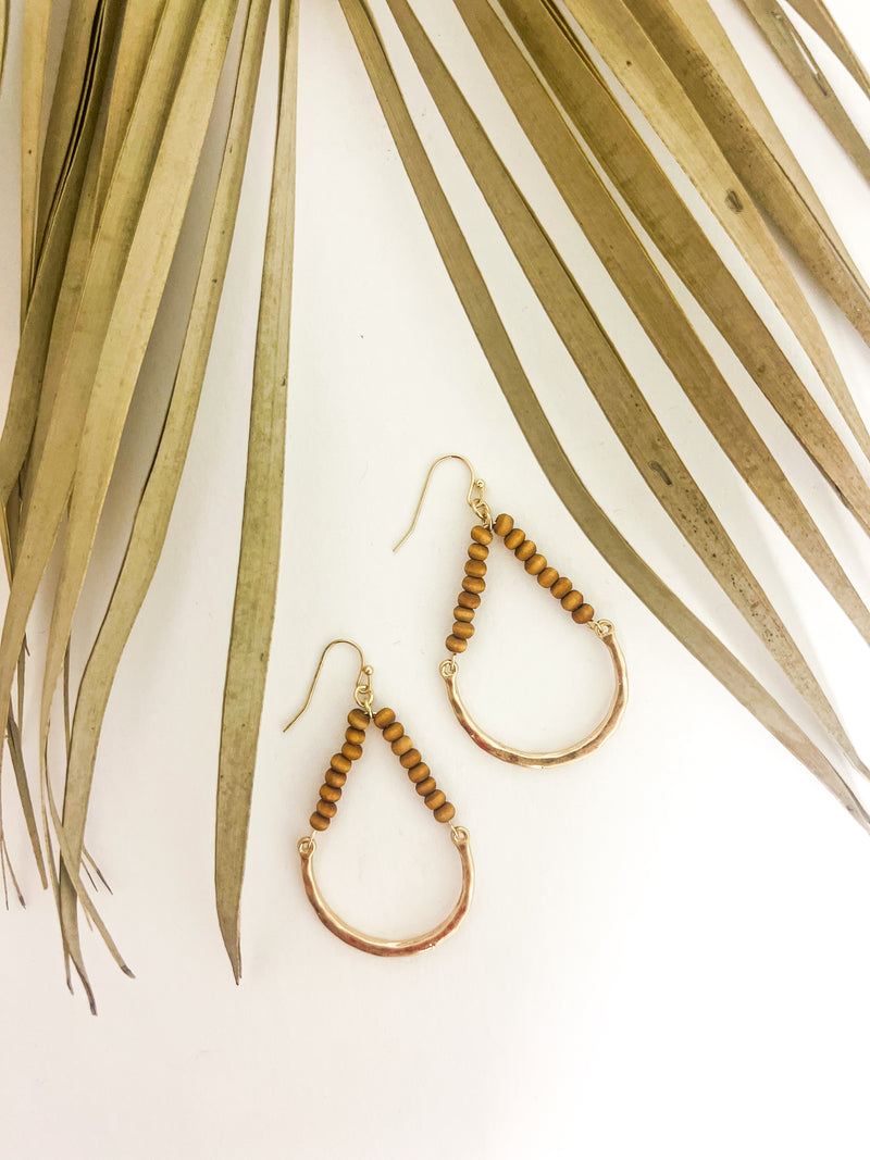 Dawnel Beaded Teardrop Earrings