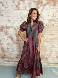 Linden Stripe Midi Dress