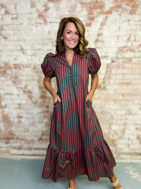 Linden Stripe Midi Dress