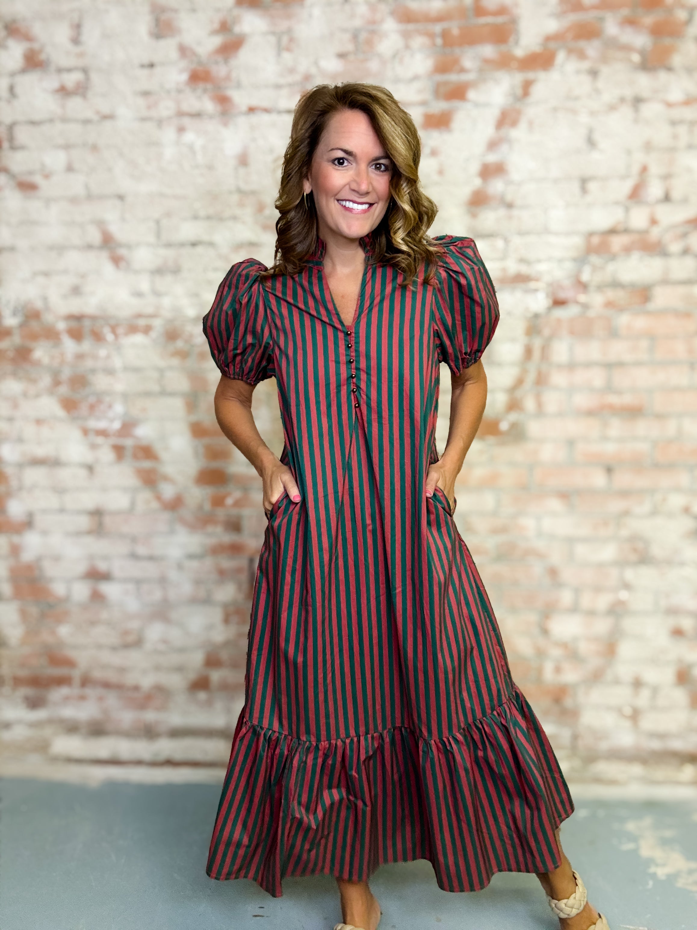 Linden Stripe Midi Dress