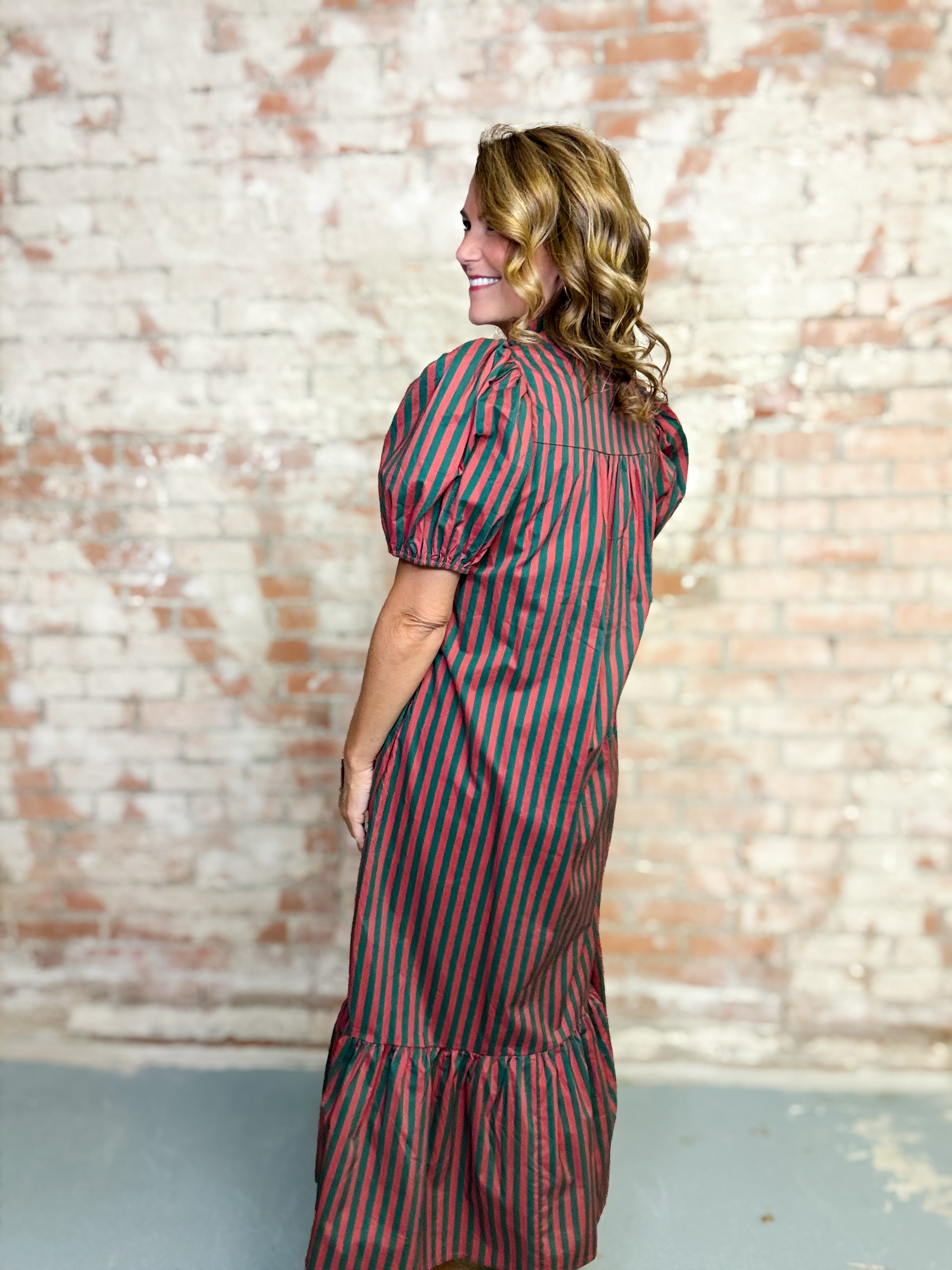 Linden Stripe Midi Dress
