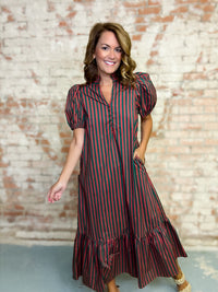 Linden Stripe Midi Dress