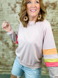 Graham Stripe Sleeve Pullover Top