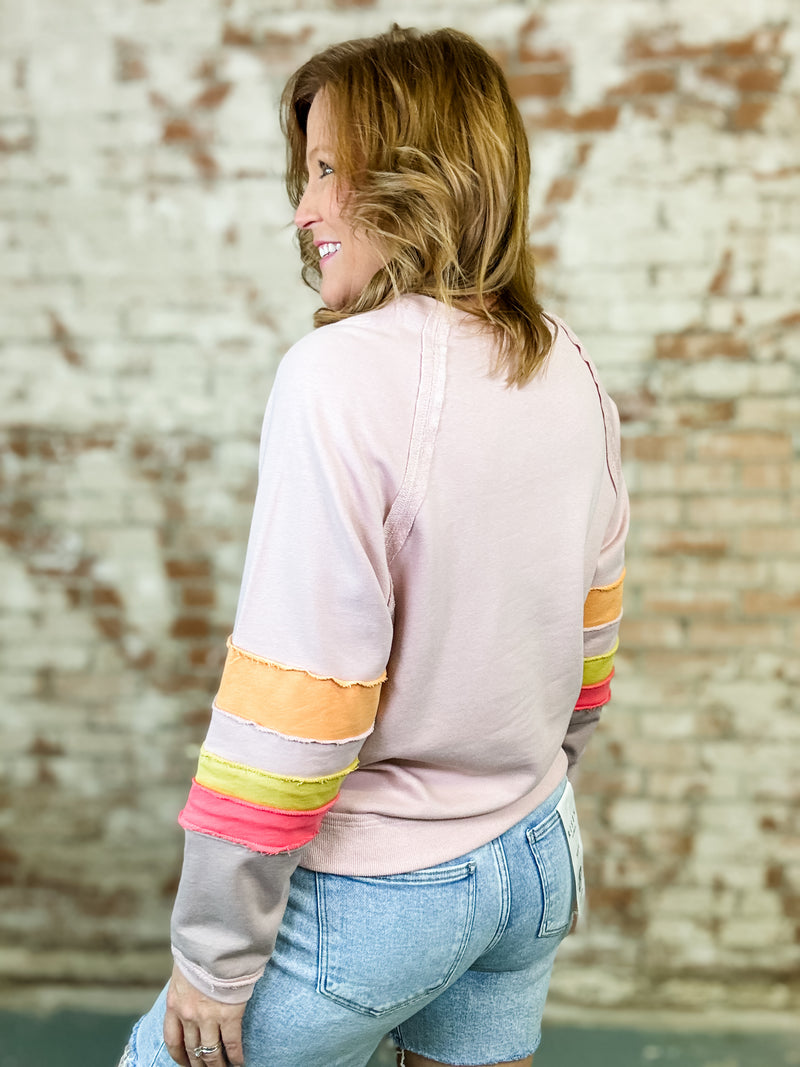 Graham Stripe Sleeve Pullover Top