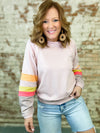 Graham Stripe Sleeve Pullover Top