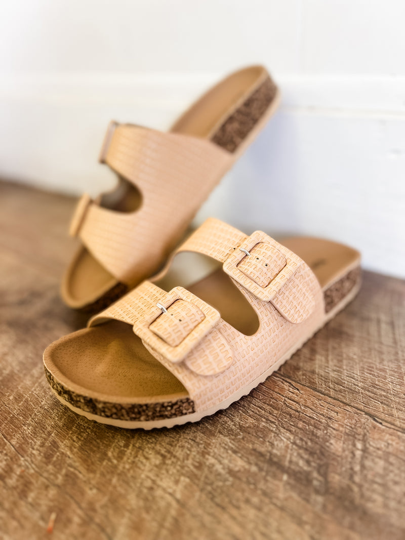 Debika Raffia Texture Sandal-FINAL SALE