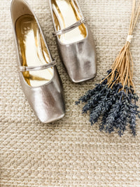 Shu Shop Adele Golden Ballet Flats