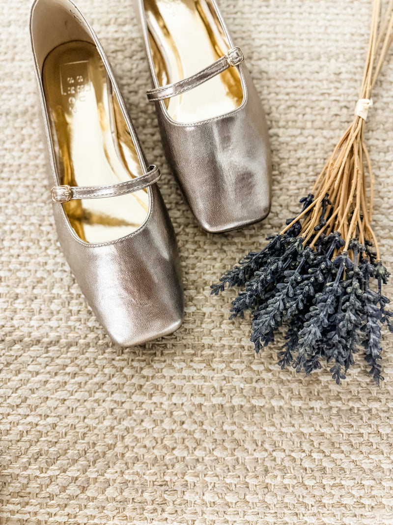 Shu Shop Adele Golden Ballet Flats
