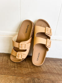 Debika Raffia Texture Sandal-FINAL SALE