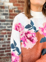 Rust Floral Sweater