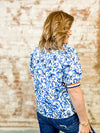 Jenny Floral Contrast Band Top