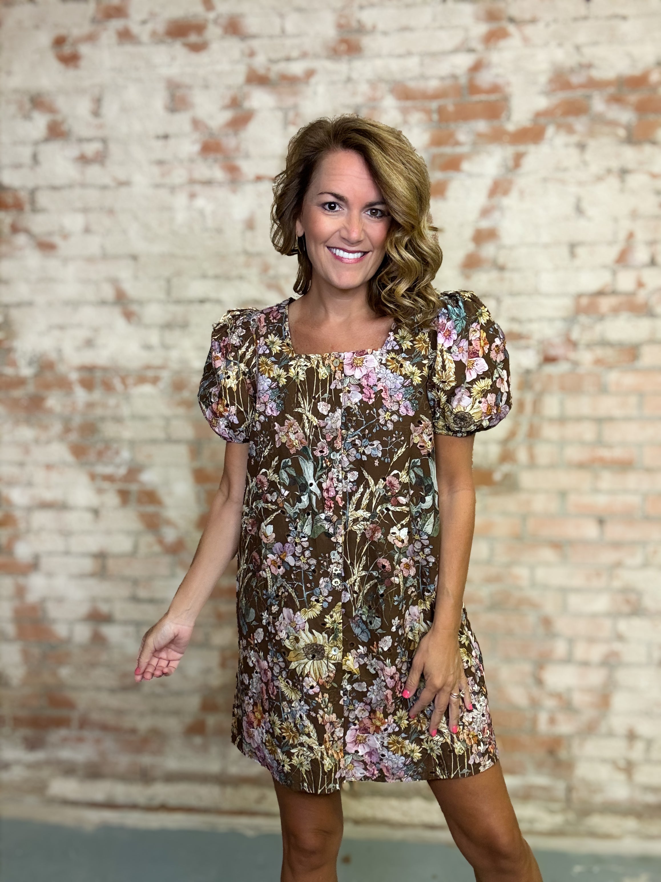 Andie Floral Eyelet Dress