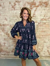 Markell Border Print Dress