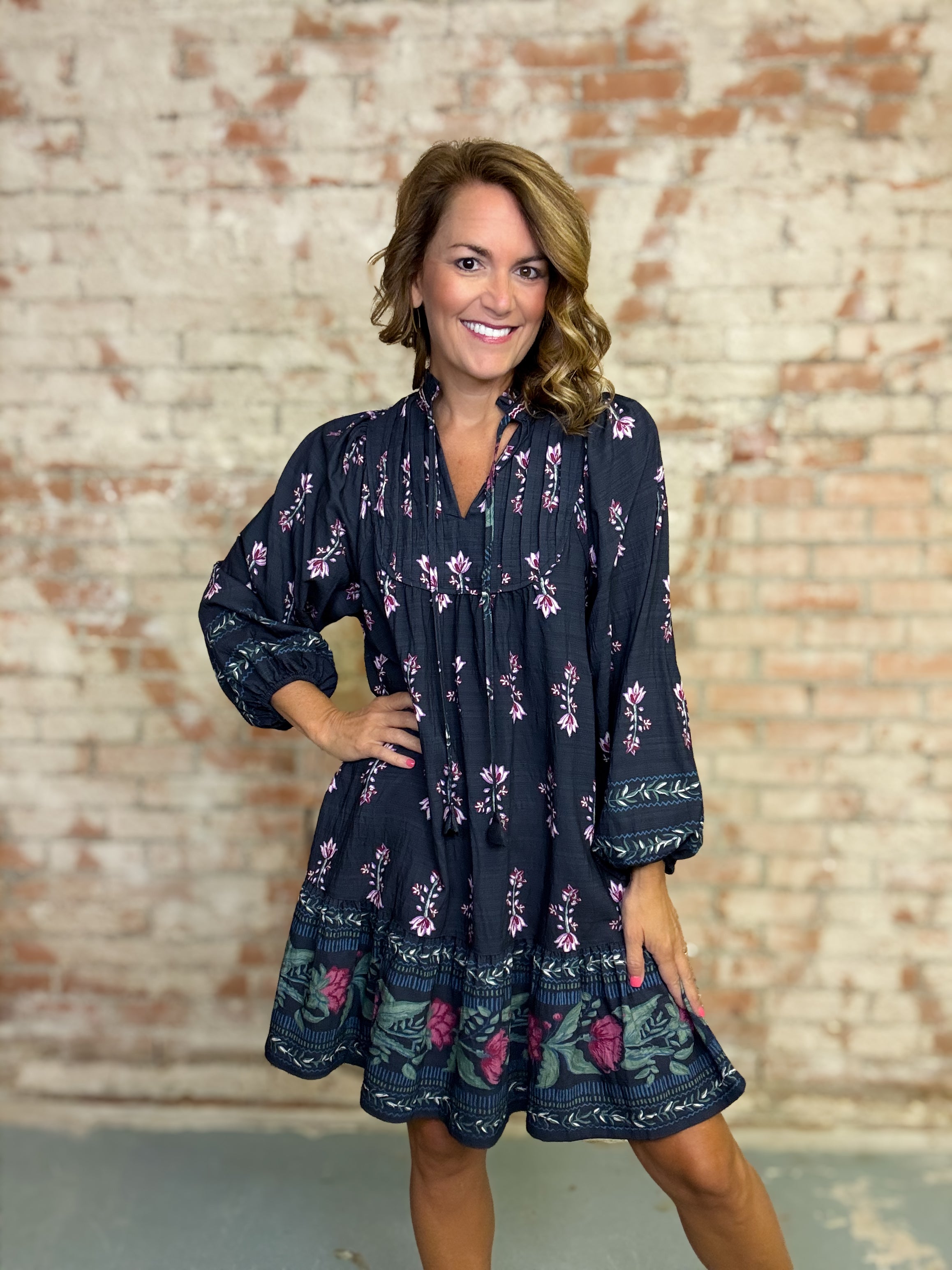 Markell Border Print Dress