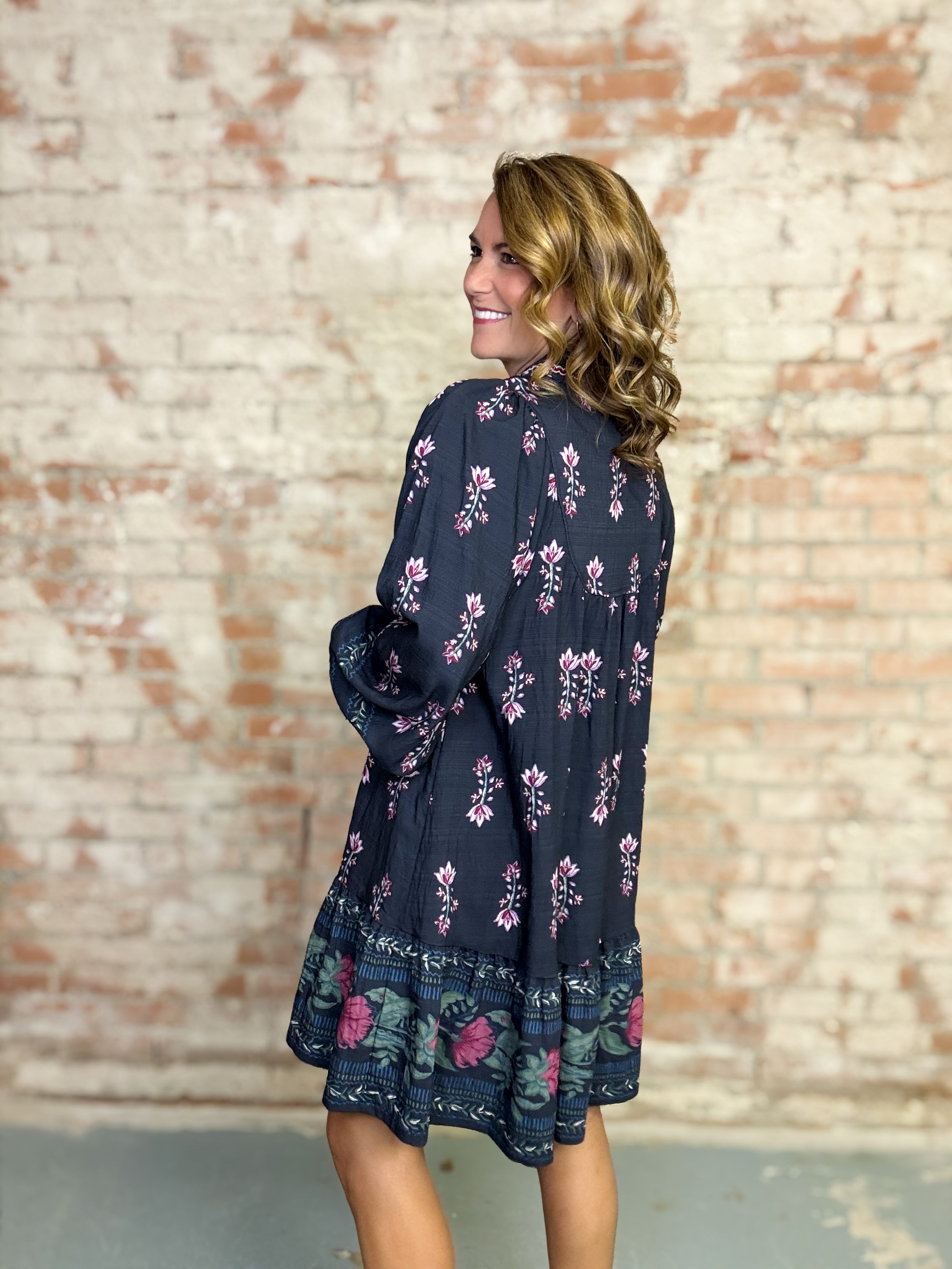Markell Border Print Dress