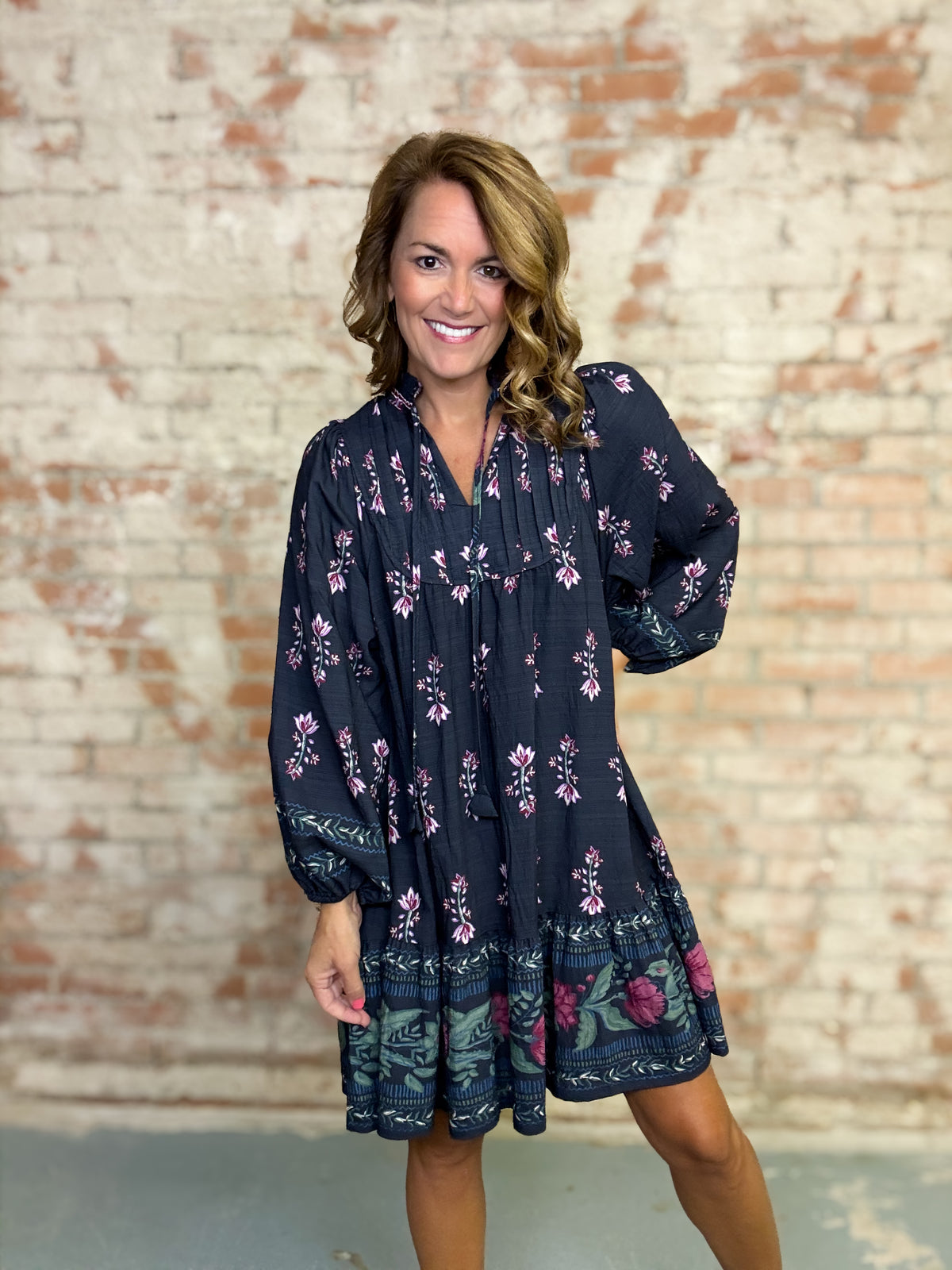 Markell Border Print Dress
