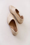 Carter Beige Side Cutout Flats - FINAL SALE