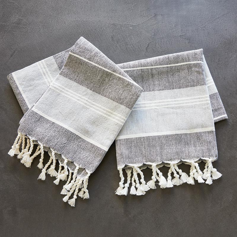 Grey Stripe Kitchen Tea Towel