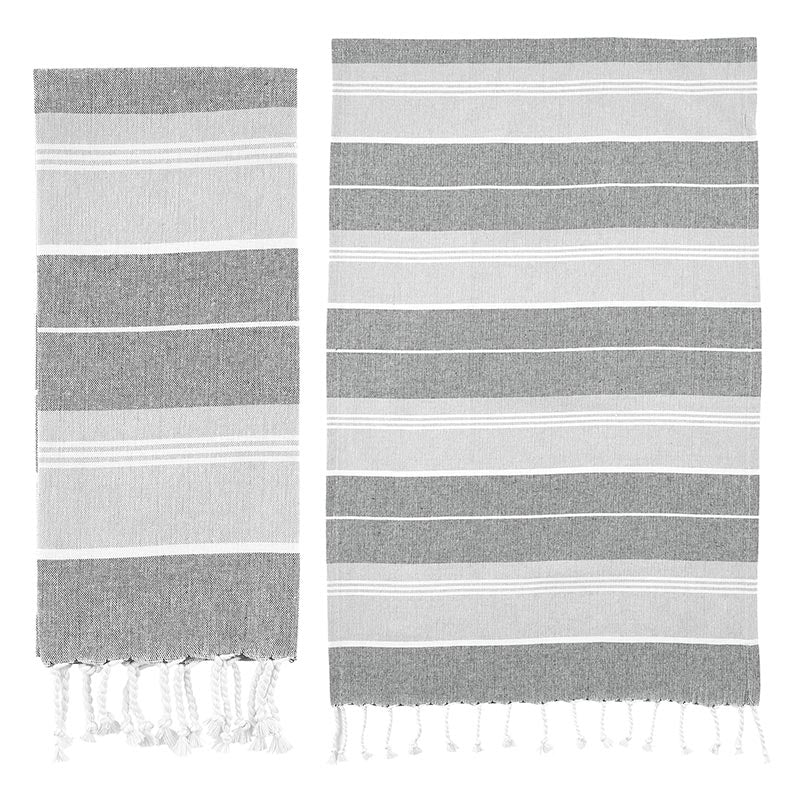 Grey Stripe Kitchen Tea Towel