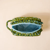 Essentials Quilted Cosmetic Pouch-Everbloom Forest Green