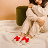 Poinsettia Bow Slippers
