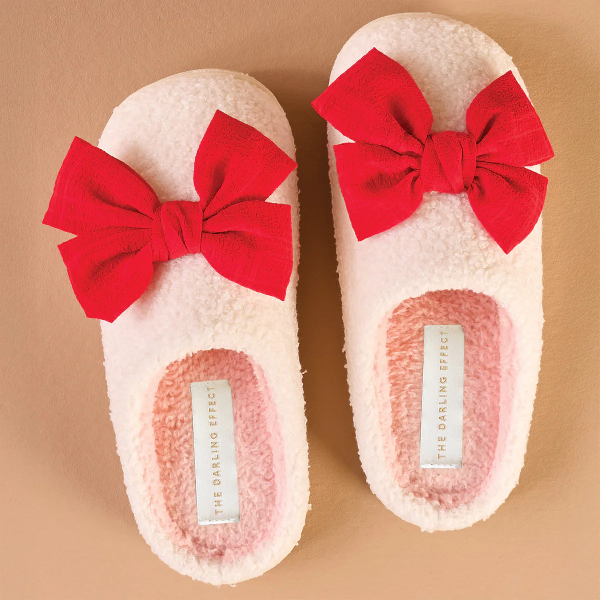 Poinsettia Bow Slippers
