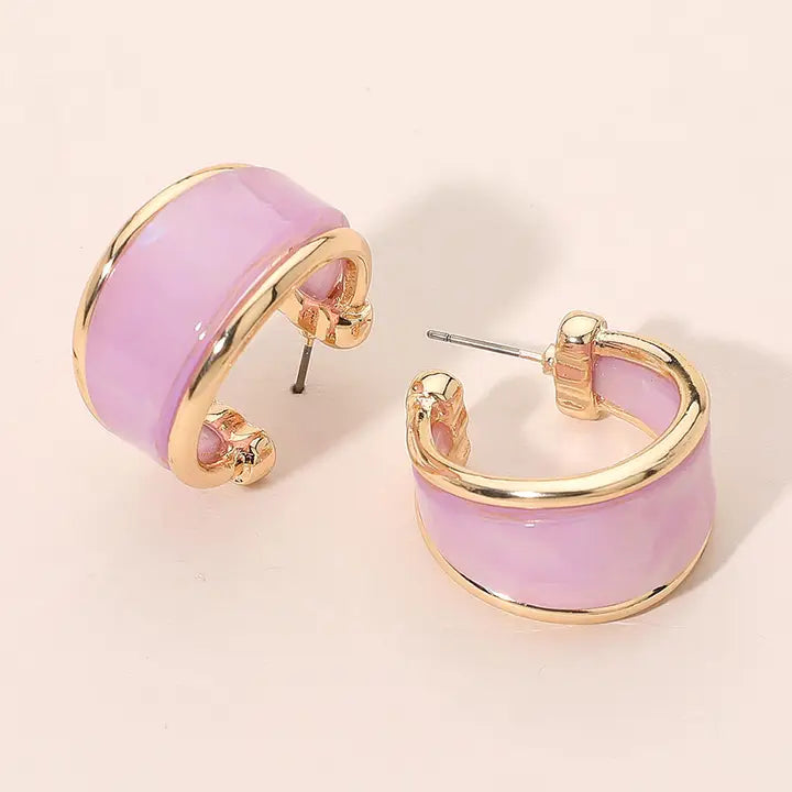 Caitlin Resin Hoop Earrings