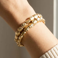 Nicki Hammered Nugget Bracelet Set