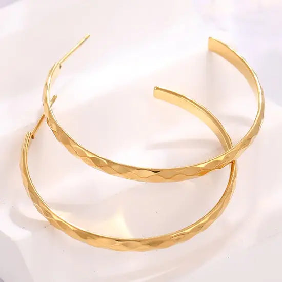 Regina Hammered Hoop Earrings