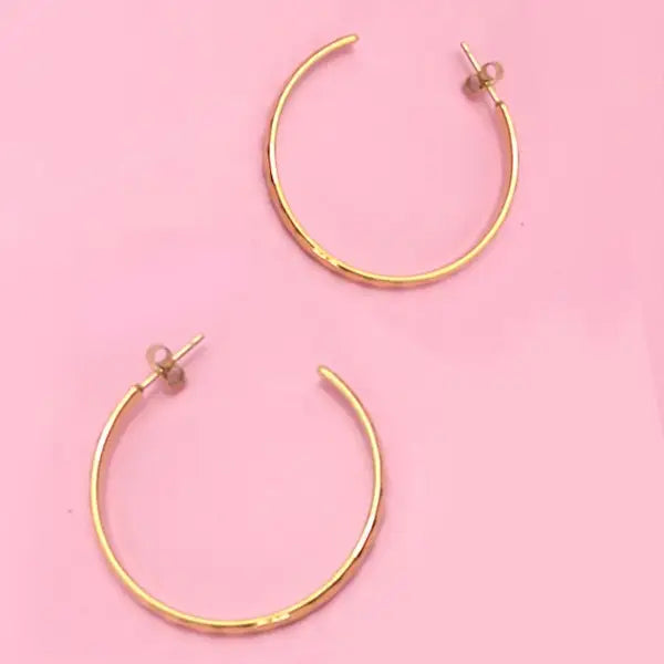 Regina Hammered Hoop Earrings