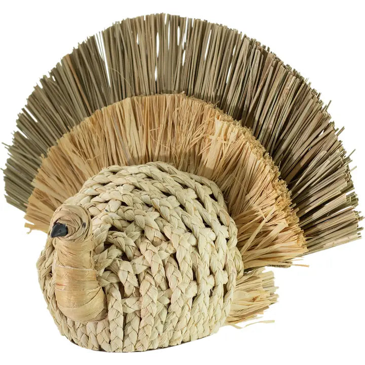 Natural Woven Turkey Decor