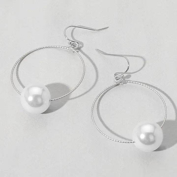 Oprah Pearl Dangle Earrings