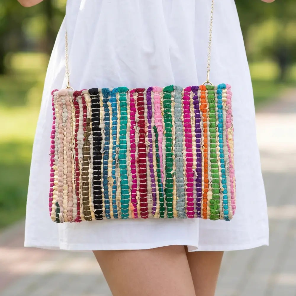 Cordelia Metallic Stripe Bag