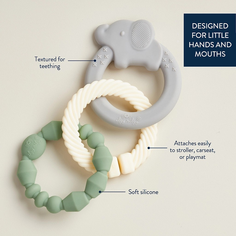 Itzy Loops™ Teething Ring Set